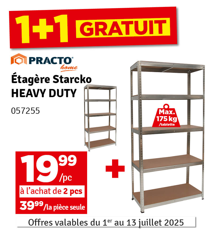 Etagère de rangement Heavy Duty 180 x 90 x 40 cm PRACTO HOME
